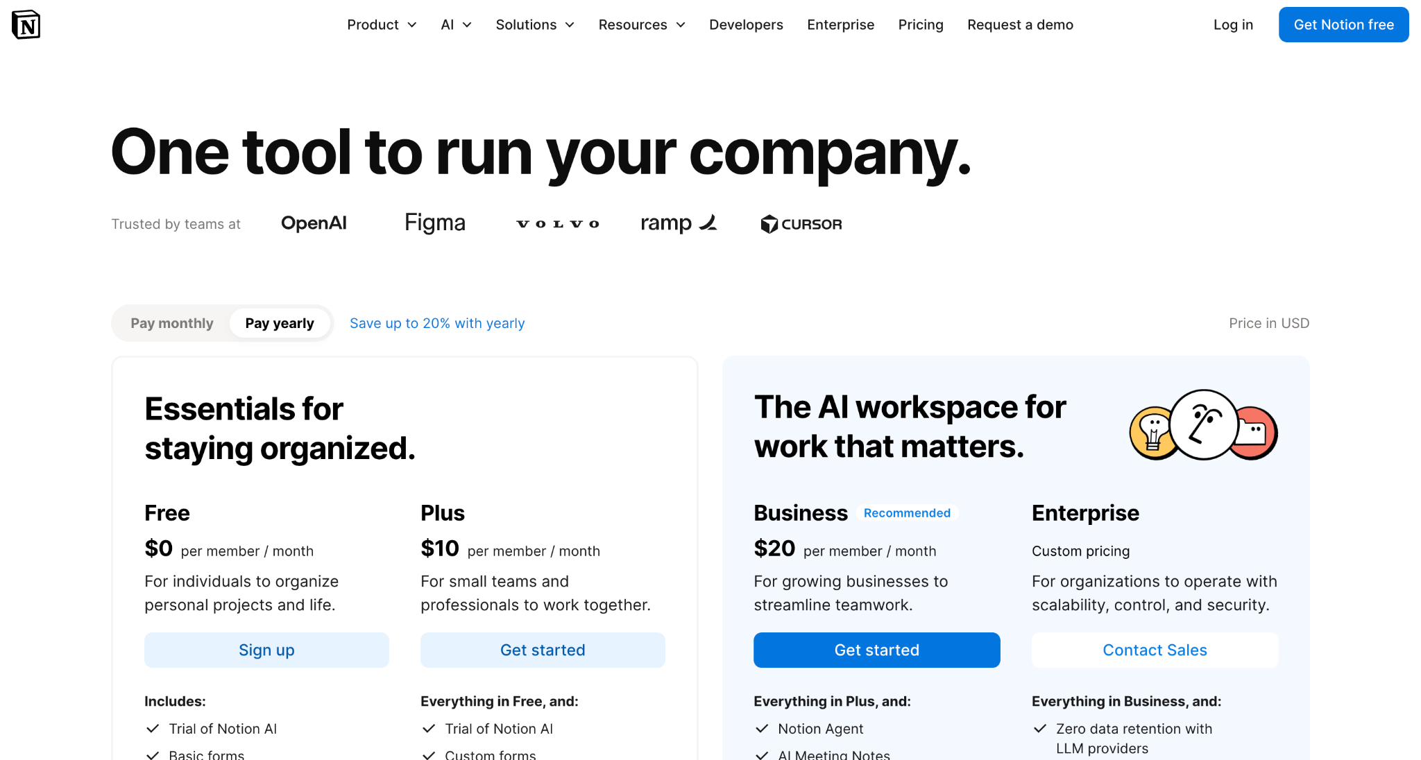 SaaS Pricing Page Example 5: Notion