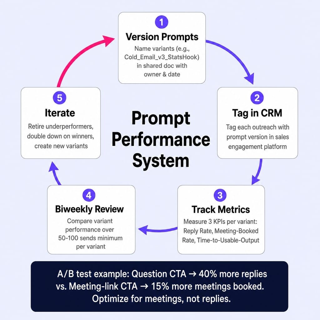 Best sales prompts emerge from continuous measurement — not gut feel.