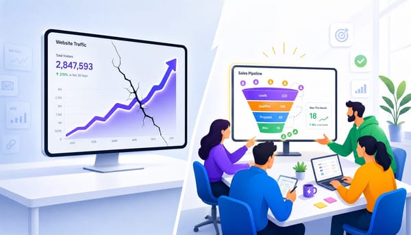 B2B SaaS SEO success isn't traffic — it's pipeline influence.
